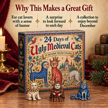 24 Days of Ugly Medieval Cats Hilariously Weird Cat Advent Calendar 2026