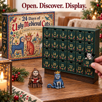24 Days of Ugly Medieval Cats Hilariously Weird Cat Advent Calendar 2026