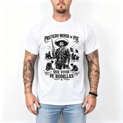 Emiliano Zapata Graphic Tee 100% Cotton Oversized Vintage-Style T-Shirt