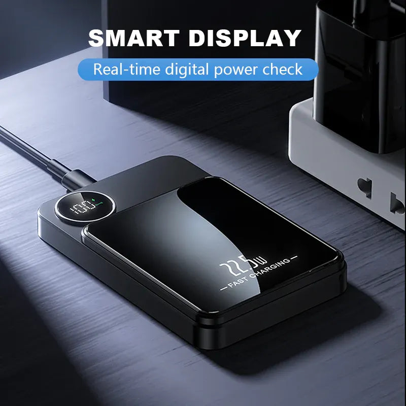 Professional Magnetic Charger for Travelers & Professionals | 22.5W Wired & 15W Wireless | 10,000 mAh | Fast Delivery!