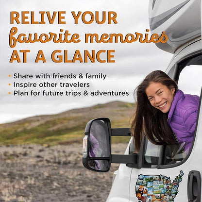 RV State Sticker Travel Map Track Your American Adventures with Style!