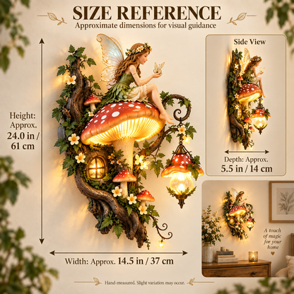 Enchanted Mushroom Fairy Wall Light
