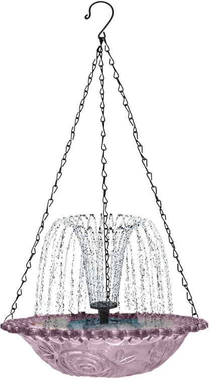 Year --Solar Cascade Hanging Bird Bath Fountain