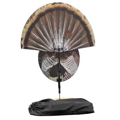 Spring Hunt - Ultra-Realistic Collapsible Turkey Hunting Decoy with Stake & Carry Bag