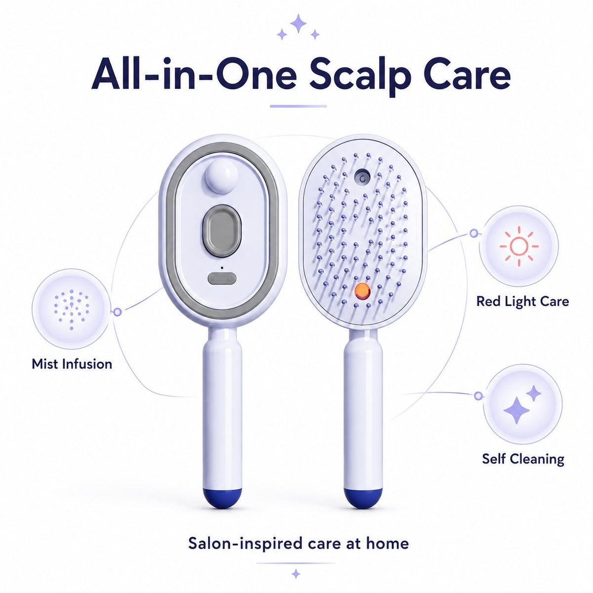 3-in-1 Scalp Spa: Red Light & Misting Detangler