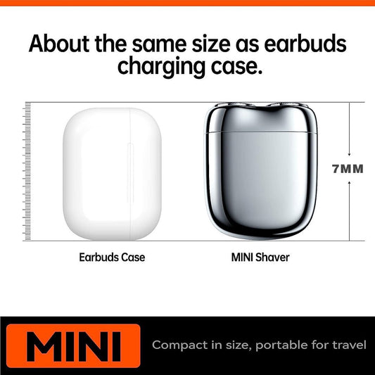 2026 Upgrade Pocket Shaver USB Mini Shavers for Men Rechargeable Waterproof Compact Electric Razor for Home, Car, Travel