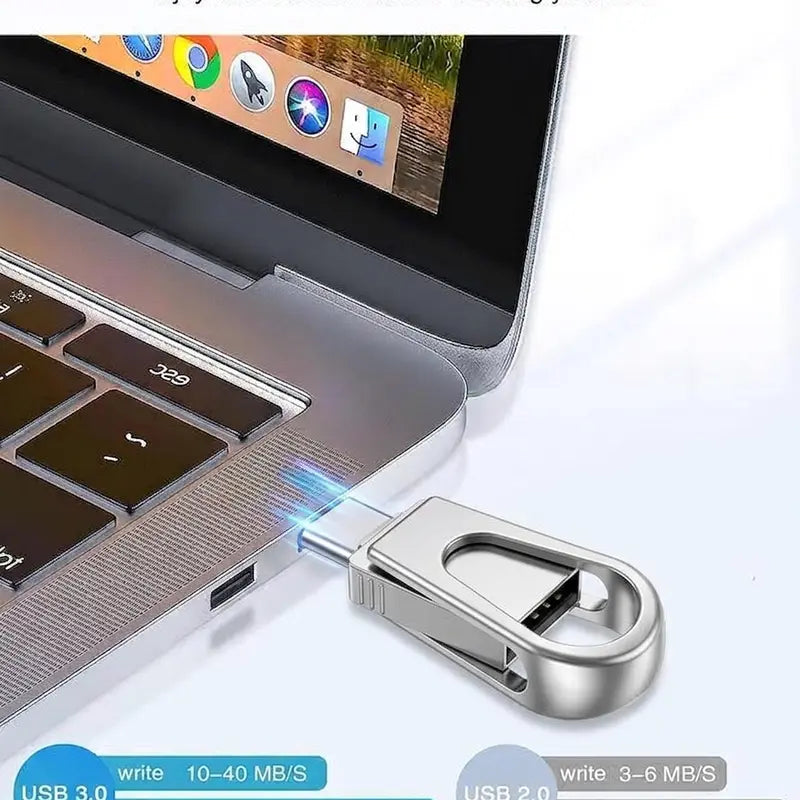 3-in-1 USB Flash Drive USB 3.0 & Type-C OTG, High-Speed Phone & Computer Storage