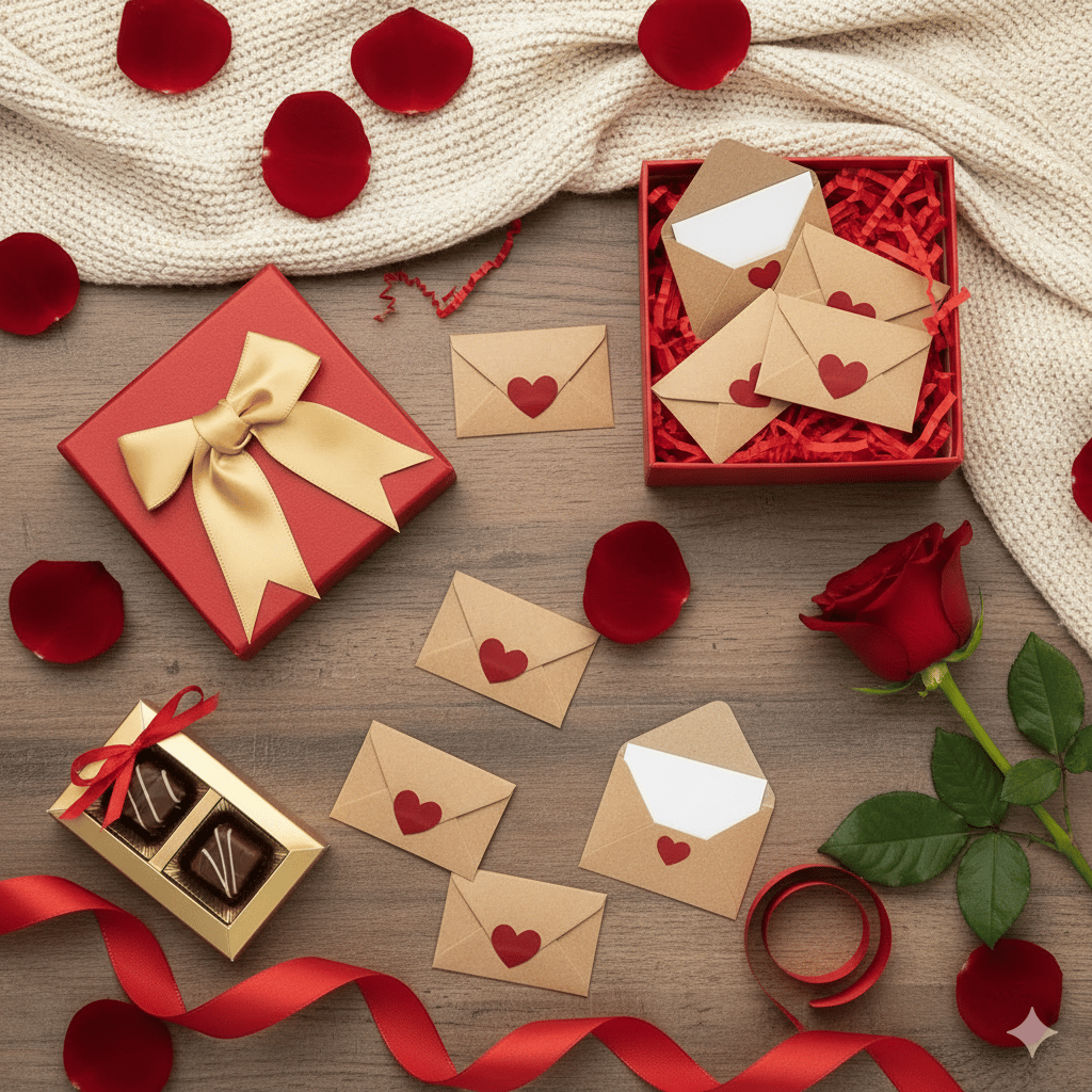 [ ]Love Letters Valentine's Collection | 60 Handwritten Notes & Envelopes | Timeless Romantic Gift