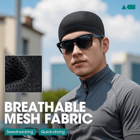 2 Pack Breathable Skull Cap for Men | Lightweight Sweat-Wicking Head Wrap & Helmet Liner for Cycling