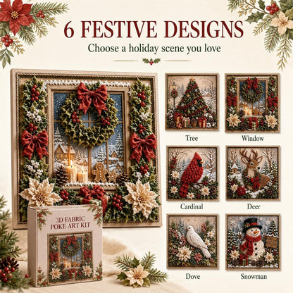 3D Christmas Fabric Stamping Set