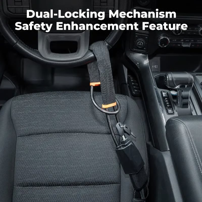 Steering Wheel Lock Seat Belt