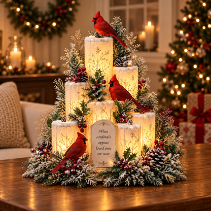 Christmas Santa Table Centerpiece Festive Winter Holiday Decor
