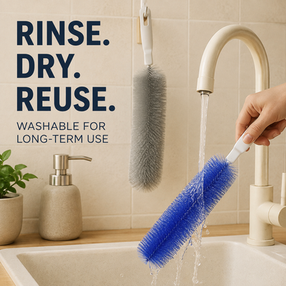 Flexible Microfiber Fan Duster Brushes Reusable Cleaning Tools (2/4 Pack)