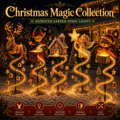 "Christmas Magic Garden" Collection Transform your garden into a winter wonderland with enchanting, flowing lights
