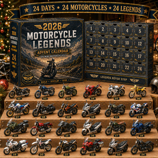 2026 Motorcycle Legends Advent Calendar 24 Days, 24 Mini Motorcycles, 24 Legendary Rides