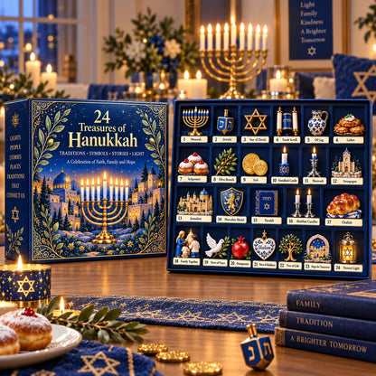 24 Treasures of Hanukkah Traditions, Symbols & Light Countdown Calendar