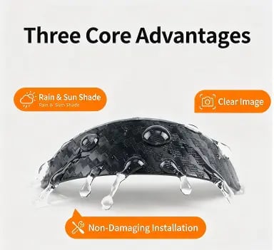 Car Backup Camera Rain Shield Soft PVC Camera Visor