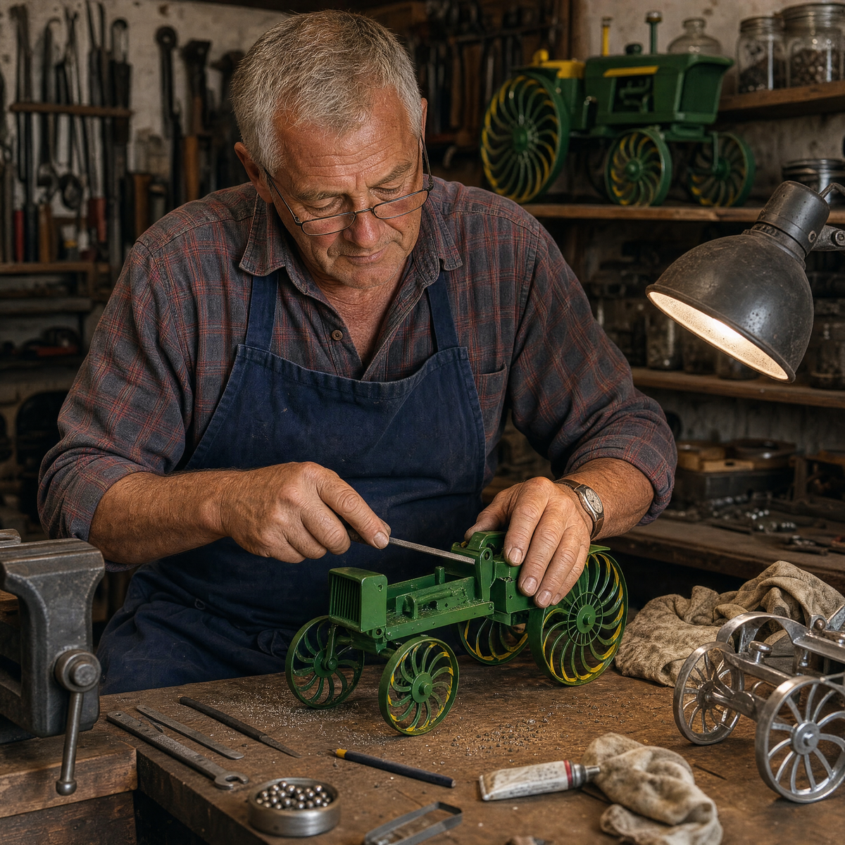 Only -Earl's Handmade Tractor Wind Spinner