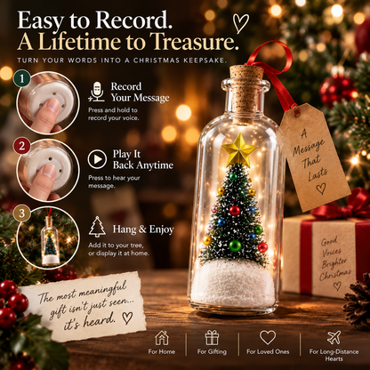 🎄Voice Recordable Ornament Glass Christmas Tree 🎁