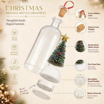 🎄Voice Recordable Ornament Glass Christmas Tree 🎁