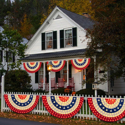 3 x 6 Ft LED Patriotic Bunting Banner for America s 250th