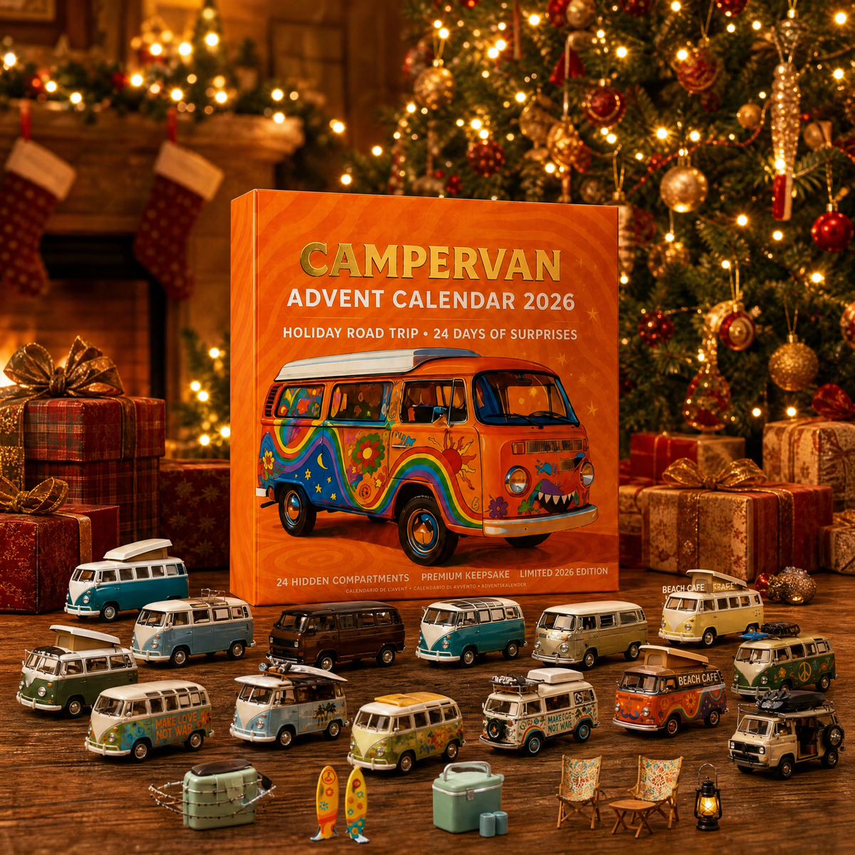 2026 Campervan Advent Calendar with 24 Mini Van Surprises