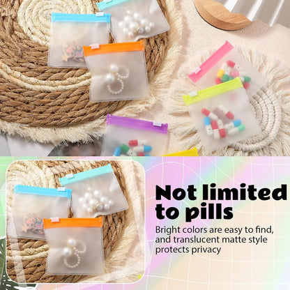 35 Pcs Pill Pouch Bags Zippered Pill Bag Set