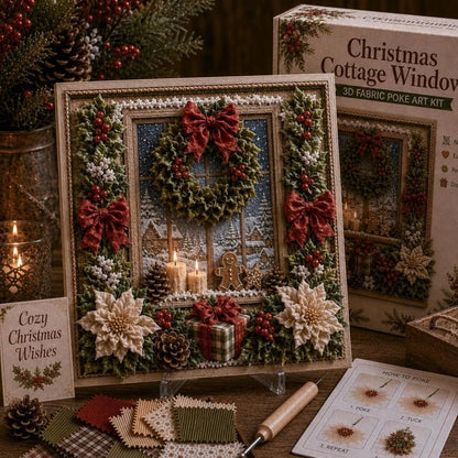 3D Christmas Fabric Poke Art Frame Kit