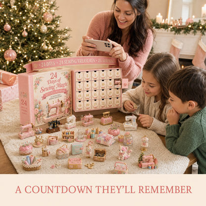 24 Days of Sewing Magic Advent Calendar 24 Collectible Sewing Miniatures for Crafters, Quilters & Sewing Lovers