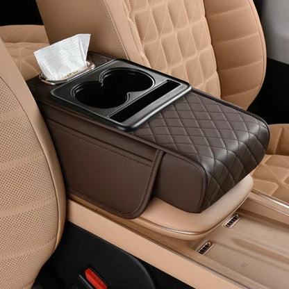 2026 Upgraded Model High-quality leather Multifunctional Car Armrest Cushion