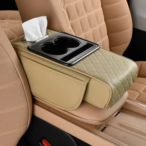 2026 Upgraded Model High-quality leather Multifunctional Car Armrest Cushion