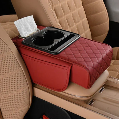 2026 Upgraded Model High-quality leather Multifunctional Car Armrest Cushion