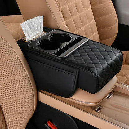 2026 Upgraded Model High-quality leather Multifunctional Car Armrest Cushion