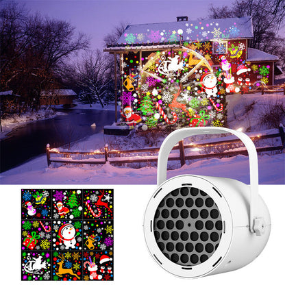 Best Christmas Gift 16-Pattern USB Christmas Projector Light