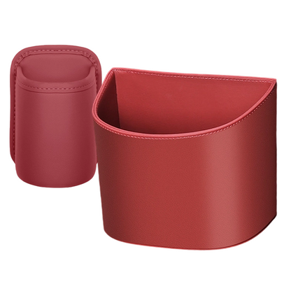 Leather Car Door Cup Holder Wide mouth opening, easy reach for drinks & phone