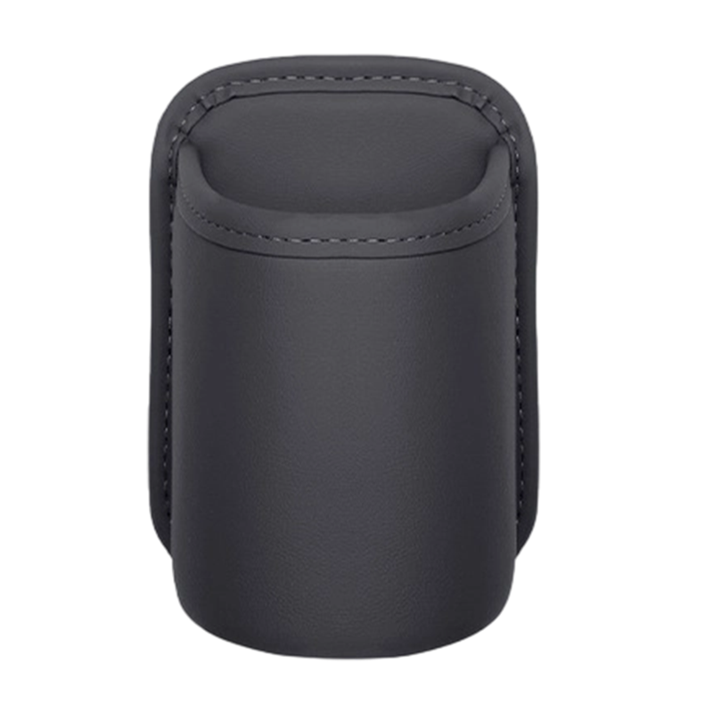 Leather Car Door Cup Holder Wide mouth opening, easy reach for drinks & phone