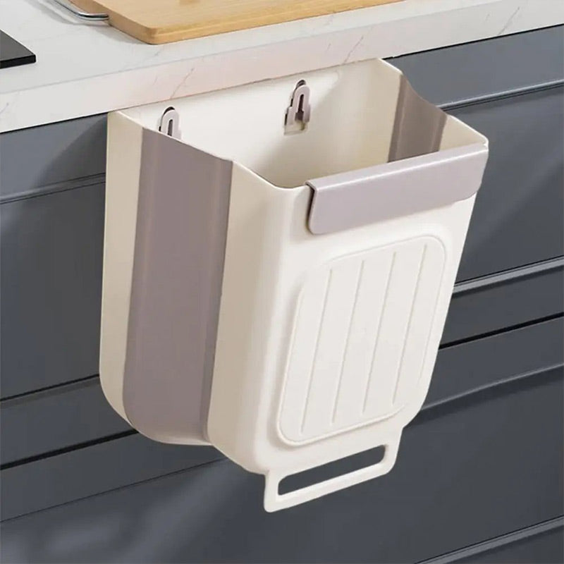 Collapsible Hanging Trash Can for Kitchen Cabinet Door Space-Saving Waste Bin (6L/11L)