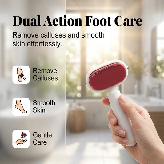 2 in 1 Foot Callus Remover Dual Sided Scraper with Replaceable Stainless Steel Blades