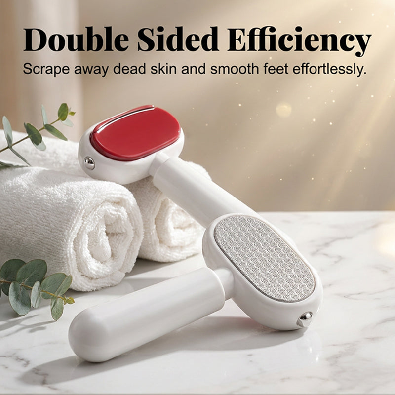 2 in 1 Foot Callus Remover Dual Sided Scraper with Replaceable Stainless Steel Blades