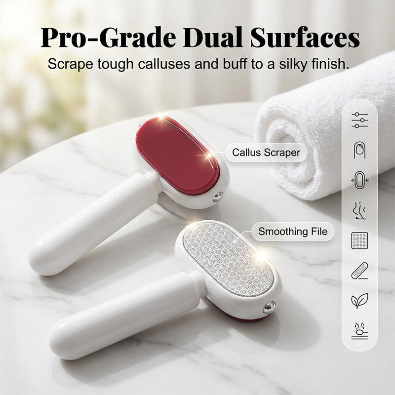 2 in 1 Foot Callus Remover Dual Sided Scraper with Replaceable Stainless Steel Blades