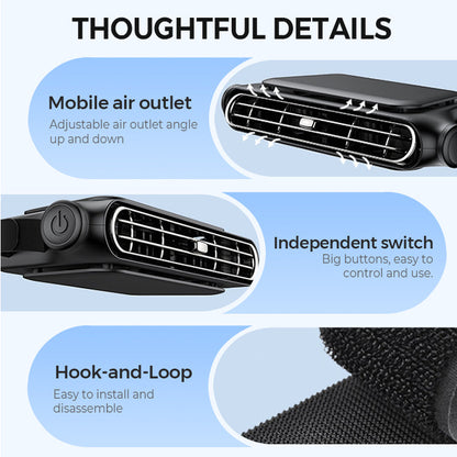 Universal Car Seat Ventilation Fan - Backseat Cooler for Summer Driving
