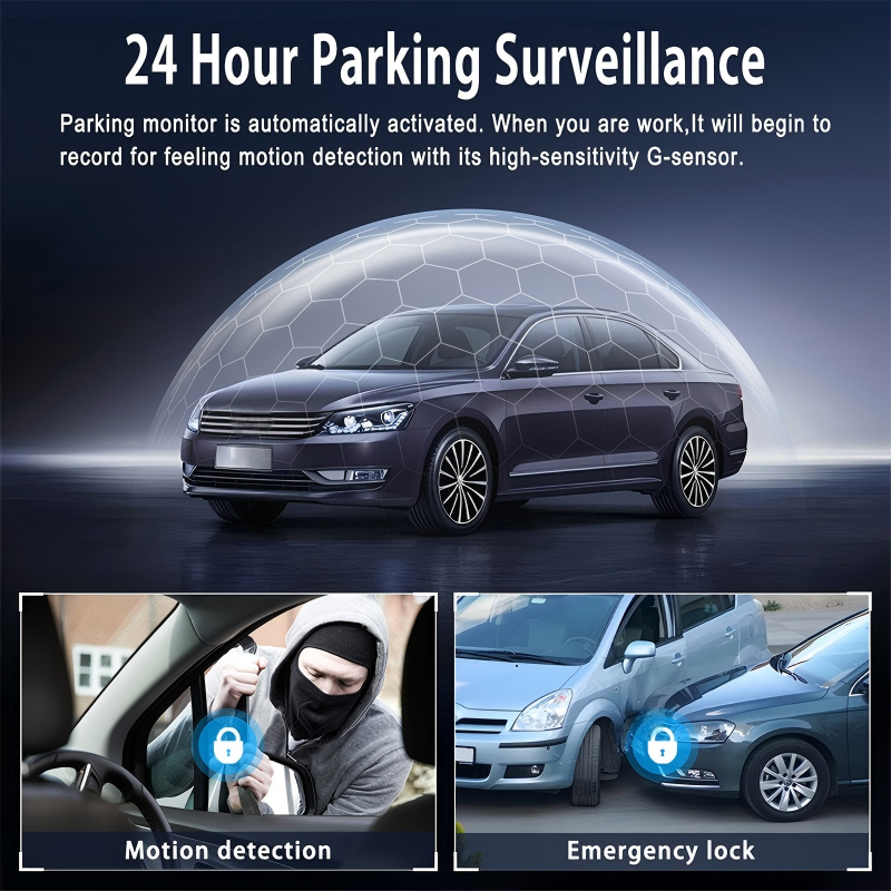 2026! 5 Lens Panoramic Dash Cam Front, sides