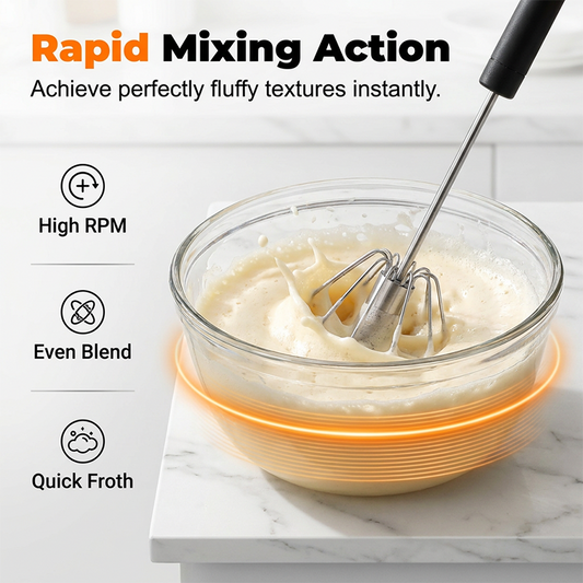 ( OF THE SPECIAL ) Stir eggs, cream, and dough effortlessly. Versatile Stainless Steel Egg Beater (hands-free