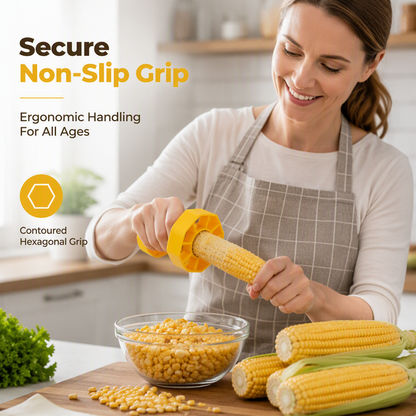 Portable Manual Corn Stripper Tool for Kitchen and Outdoors Strip Fresh Kernels in Seconds, No Electricity Needed!