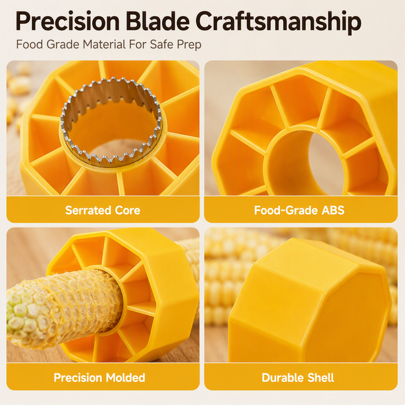 Portable Manual Corn Stripper Tool for Kitchen and Outdoors Strip Fresh Kernels in Seconds, No Electricity Needed!