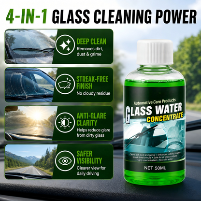 2026 Glass Concentrate 10ml makes 1L, cuts bugs & grime, streak-free