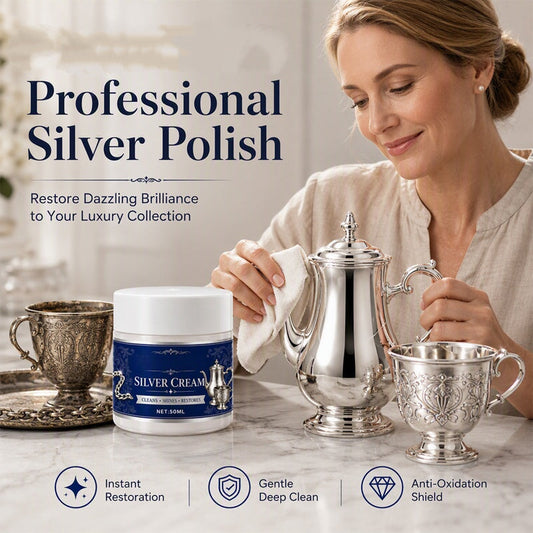 2PCS Silver Cleaning and Polishing Cream for Jewelry and Cutlery