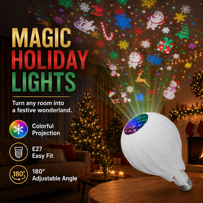 2026 Arrivals Turn Any Room Into a Christmas Wonderland! 16-Pattern Rotating Projector Bulb