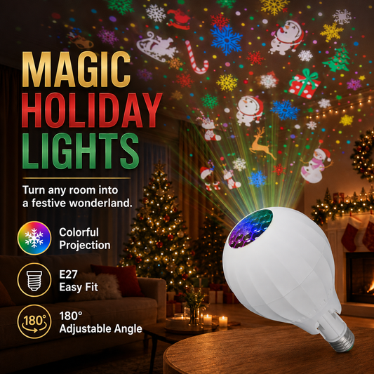 2026 Arrivals Rotating Christmas Projector Bulb | 16 Patterns!