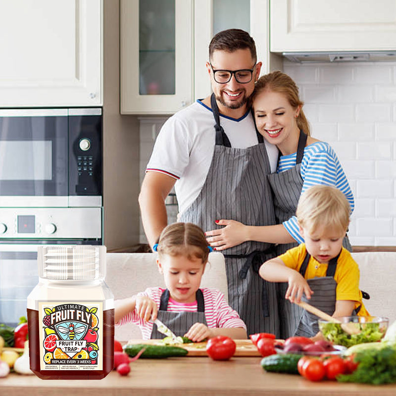 Fruit Fly Trap Attractant Easy Indoor Lure for Kitchens & Dining Areas